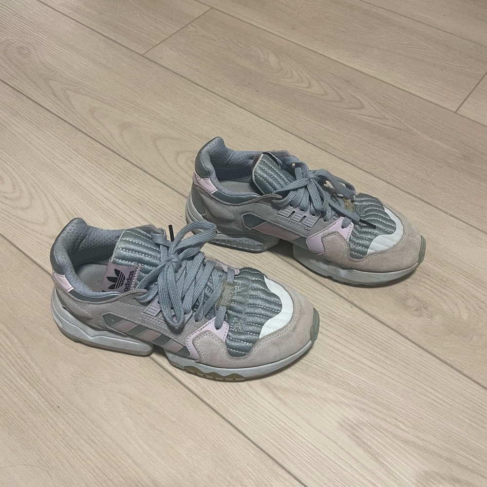 Adidas Gray and Pink Sneakers